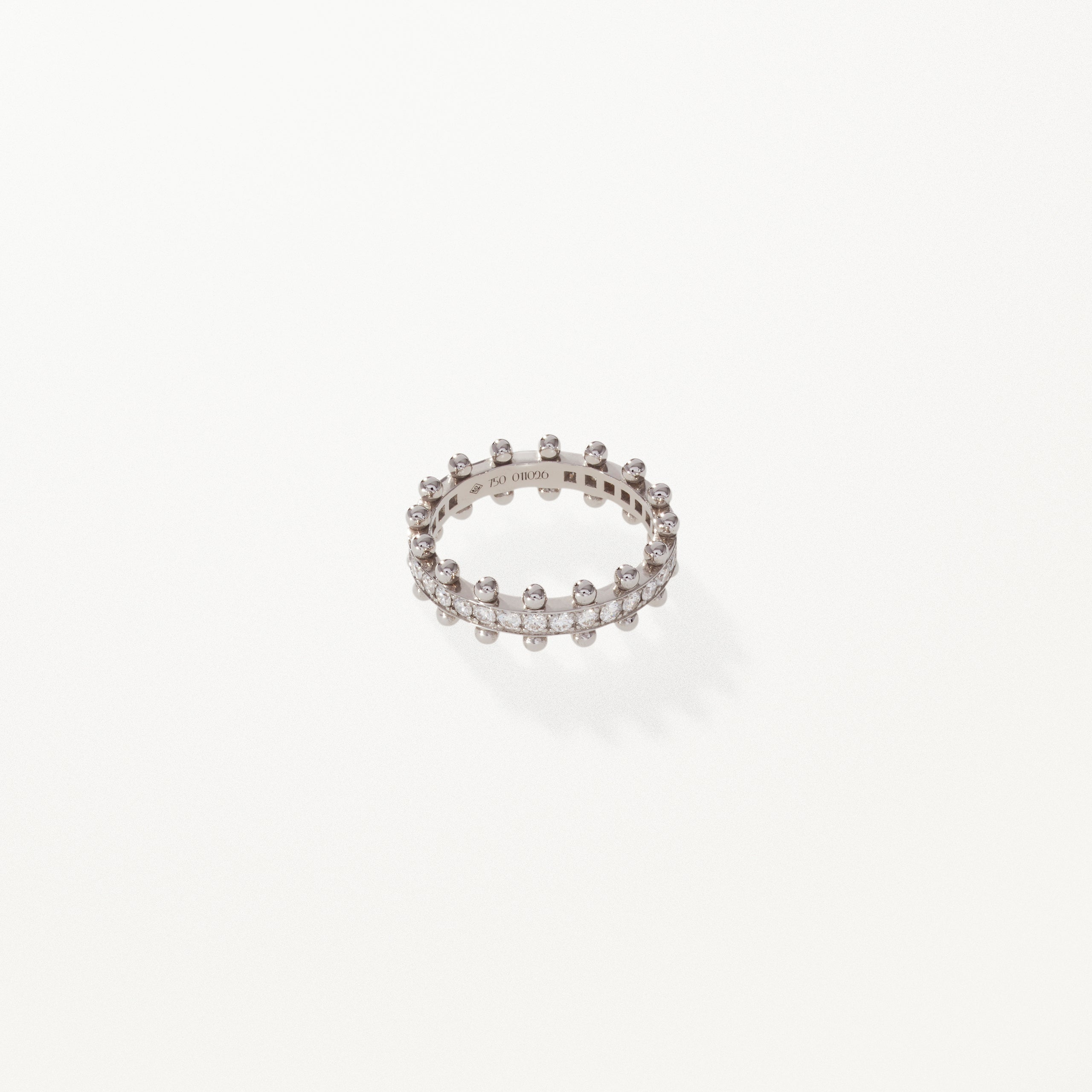 White gold beaded best sale ring