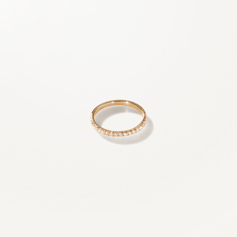 Liberté Wedding Band, Lab diamond yellow gold pavé ring