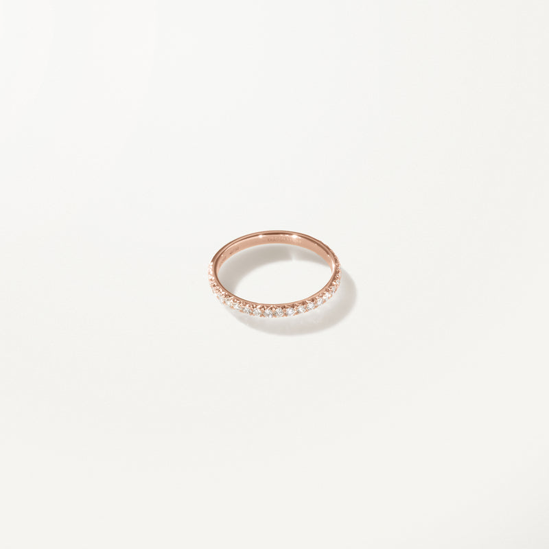 Liberté Wedding Band, Lab diamond rose gold pavé ring