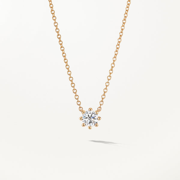 Diamond Flower Pendant Necklace