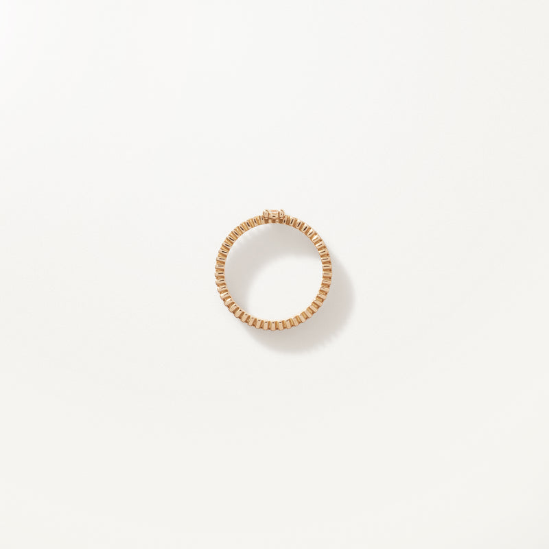 Ribbon Ring, Lab diamond satin yellow gold band 0.15 ctw
