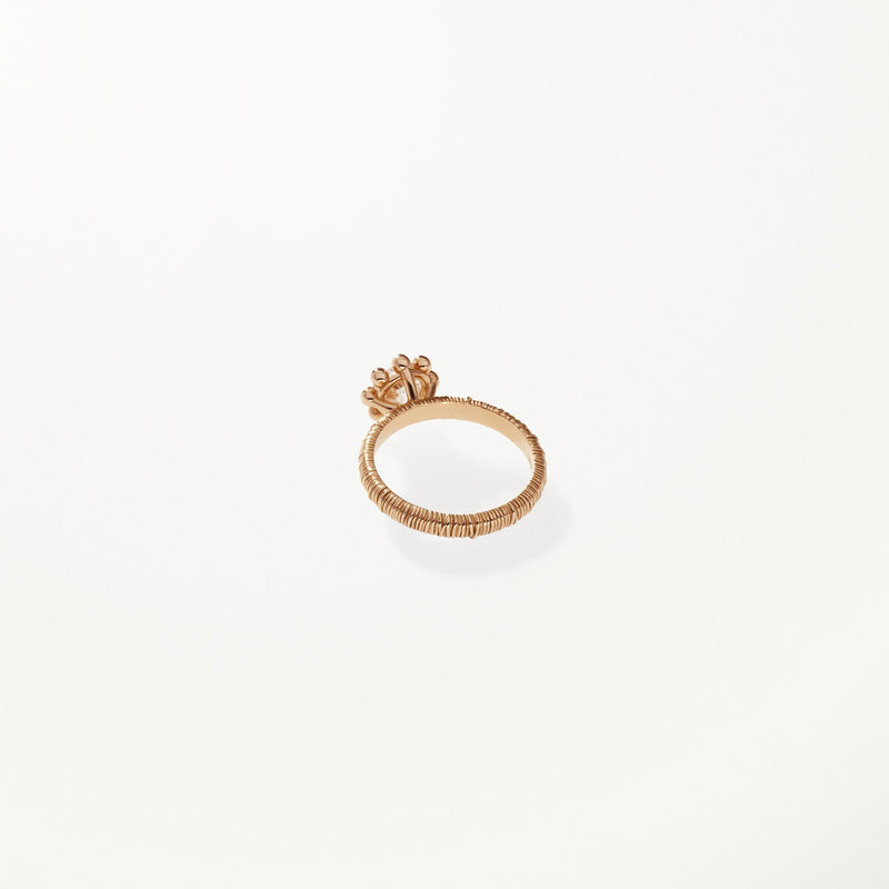 Filigree Beaded Engagement Ring, Lab diamond solitaire yellow gold filigree band