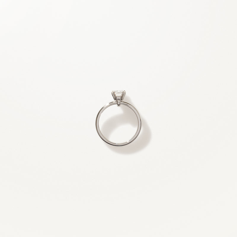 Lumière Engagement Ring, Lab diamond solitaire platinum band
