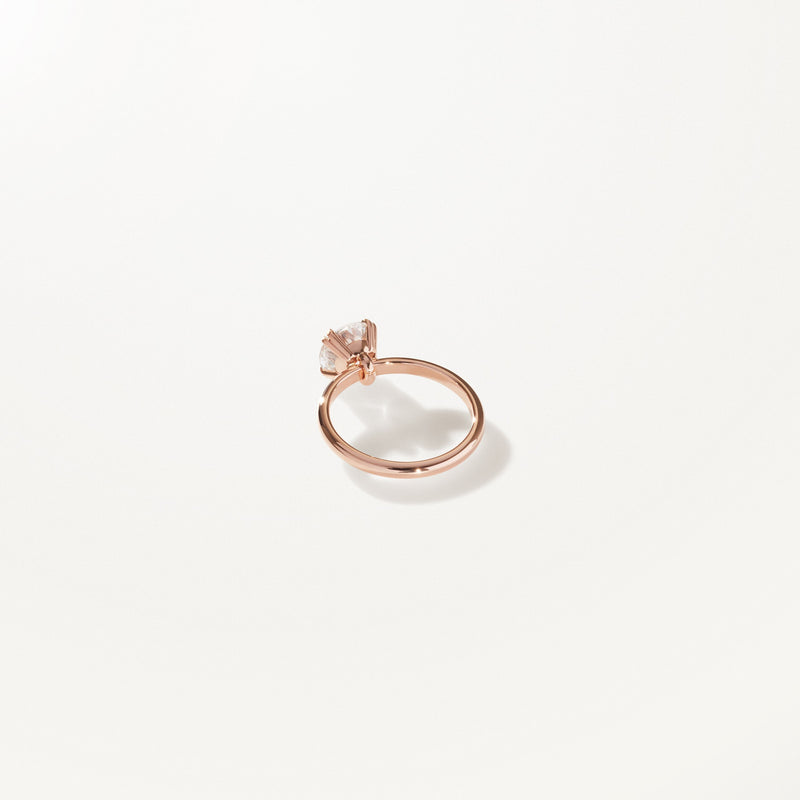 Lumière Engagement Ring, 2.01ctw Round lab diamond solitaire rose gold band