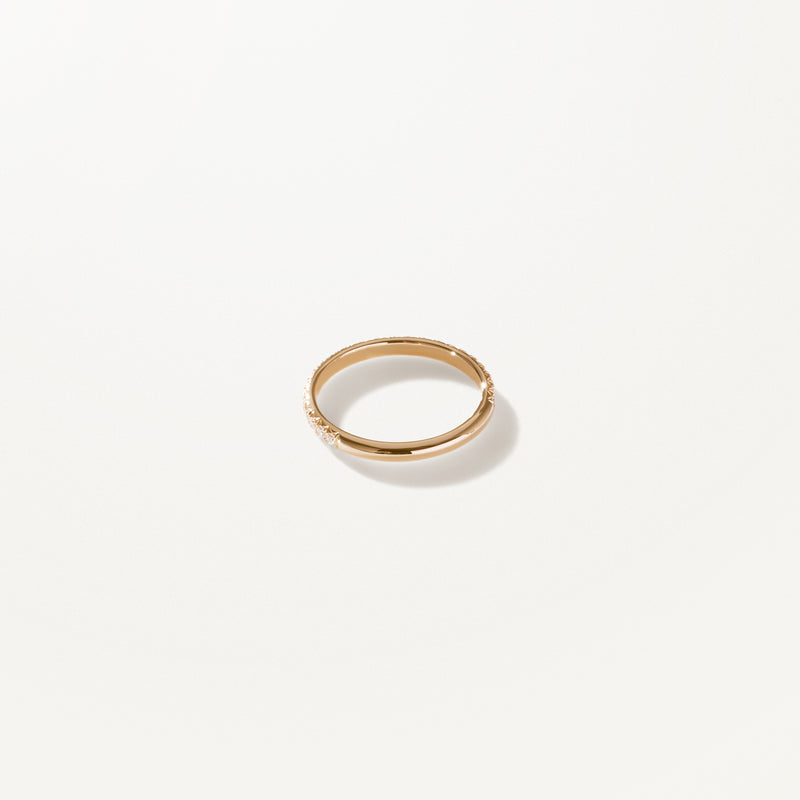 Liberté Wedding Band, Lab diamond yellow gold pavé ring