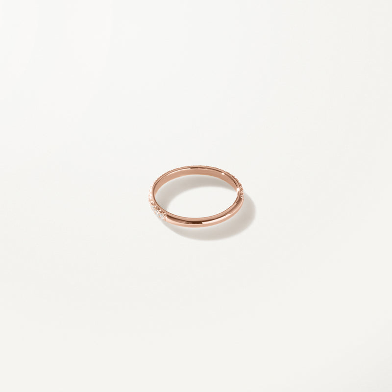 Liberté Wedding Band, Lab diamond rose gold pavé ring