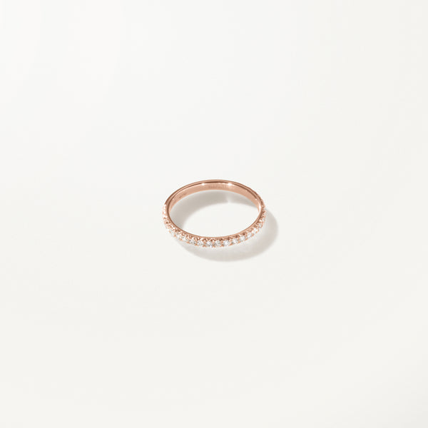 Liberté Wedding Band, Lab diamond rose gold pavé ring