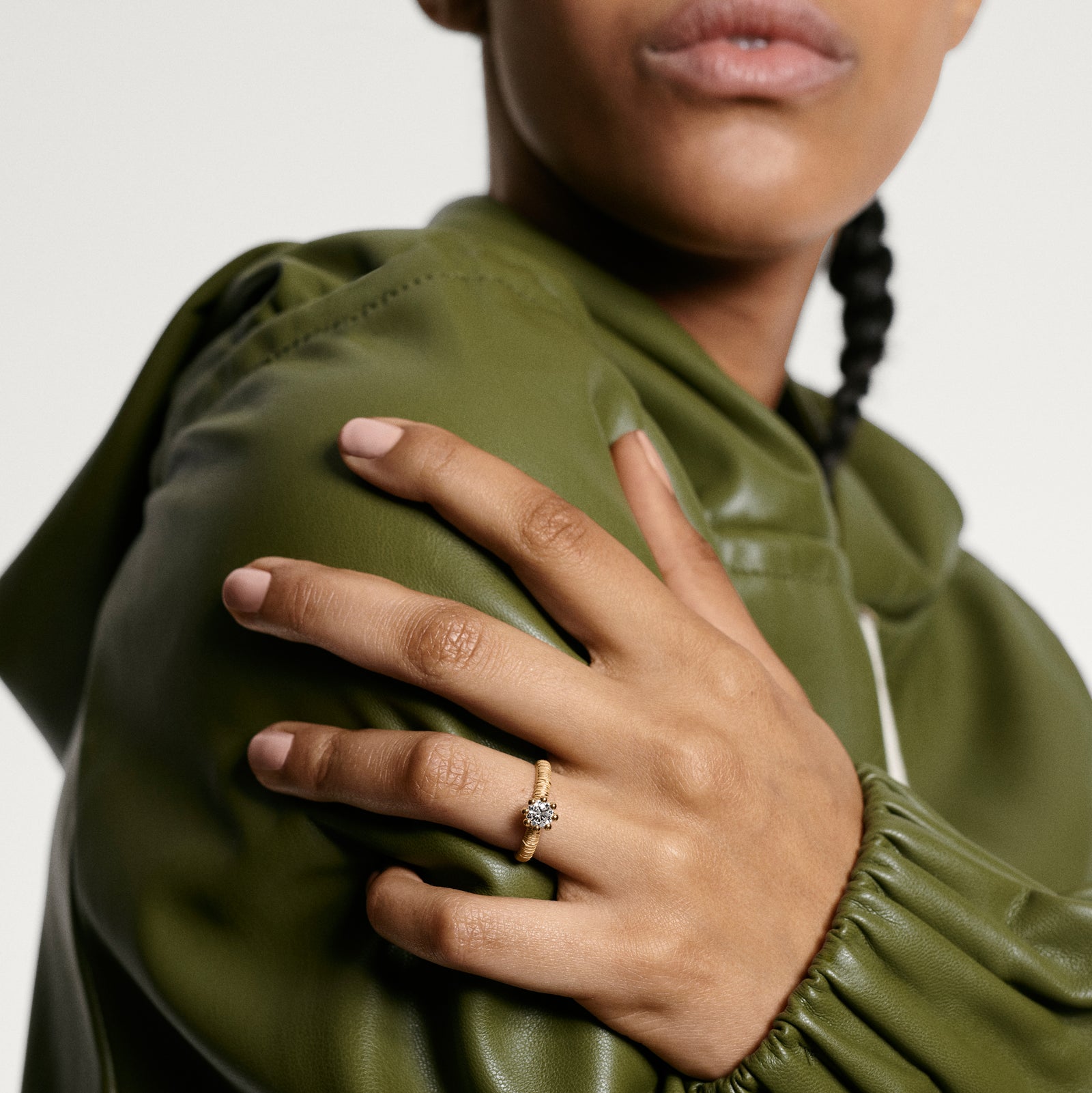 Mejuri diamond beaded ring top