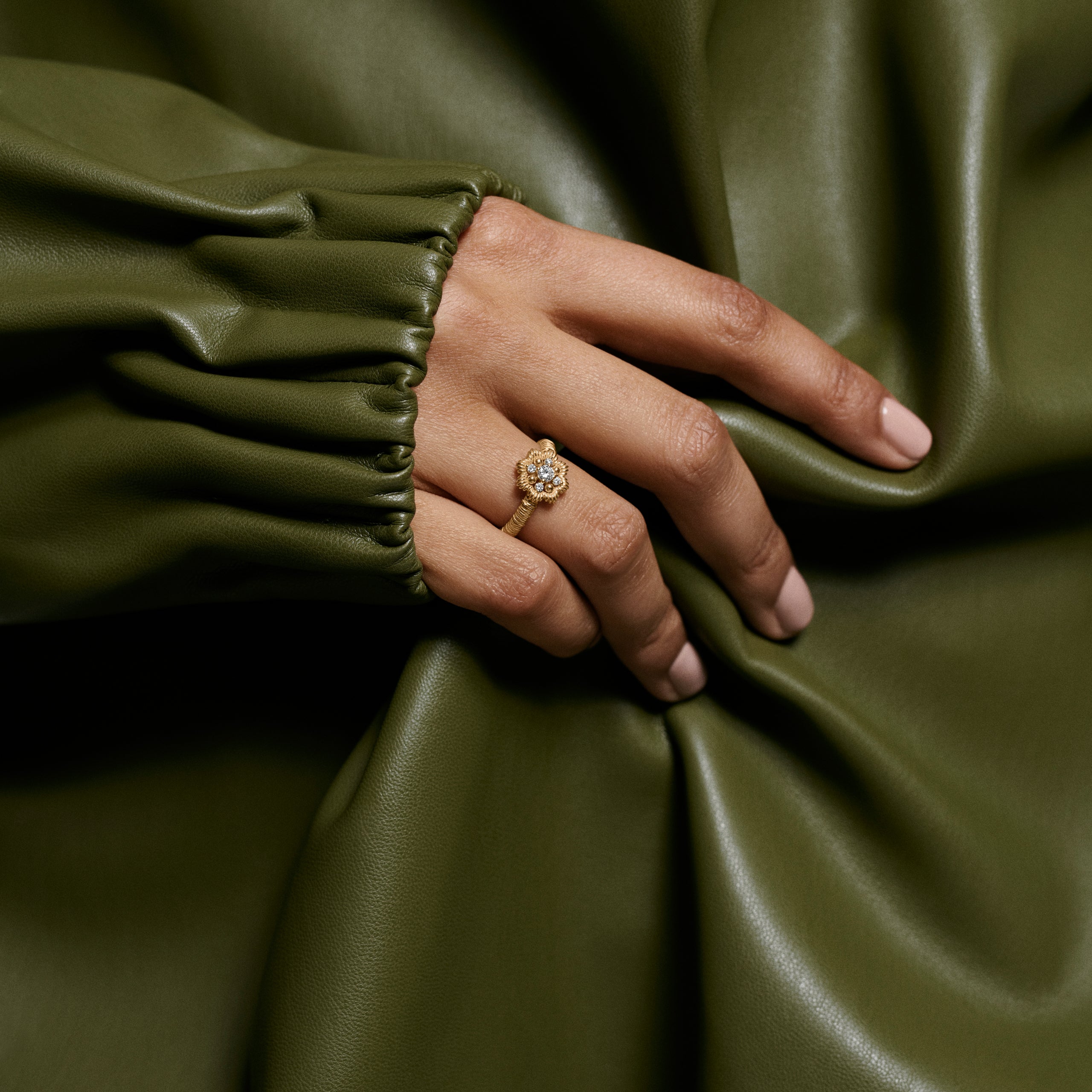 Oscar Massin Rings Collection Lab Grown Diamond Recycled Gold